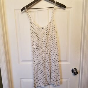 H&M White Dress with Black Polka Dots